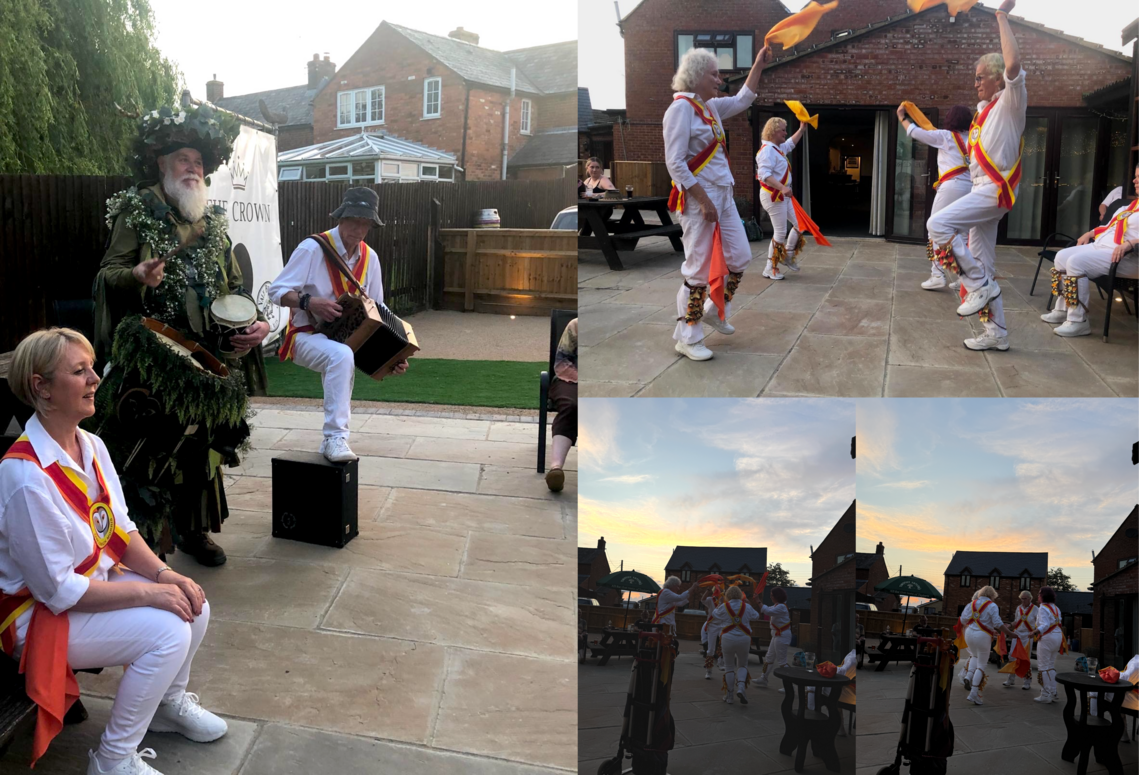 Collage of night at The Crown, Twyford