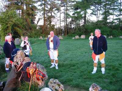 Singing in the summer at the Rollright Stones