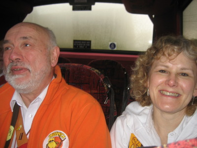 Juls and Steve on the Coach